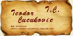 Teodor Čučuković vizit kartica
